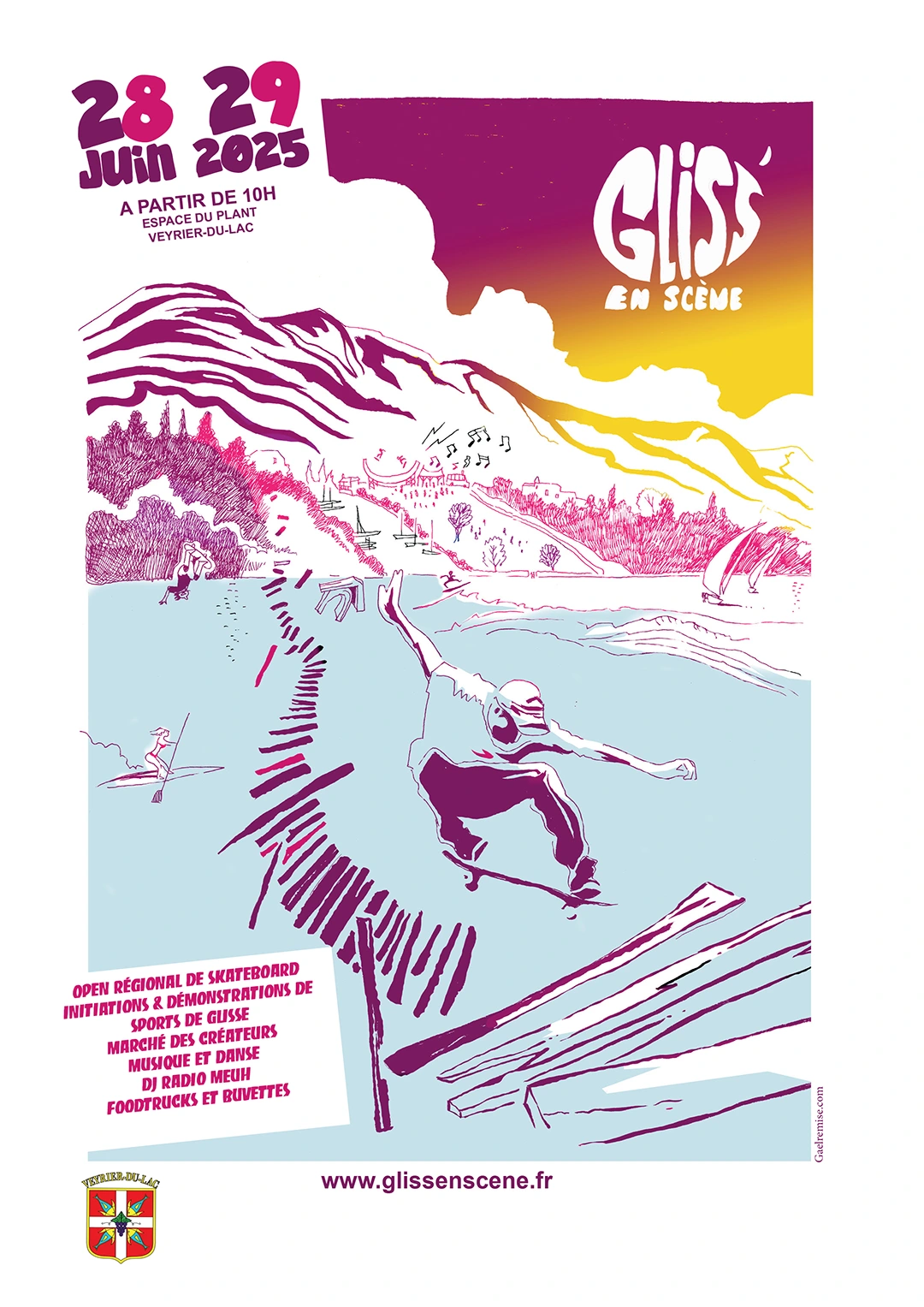 Affiche Officielle pour le festival Gliss'en Scène 2025